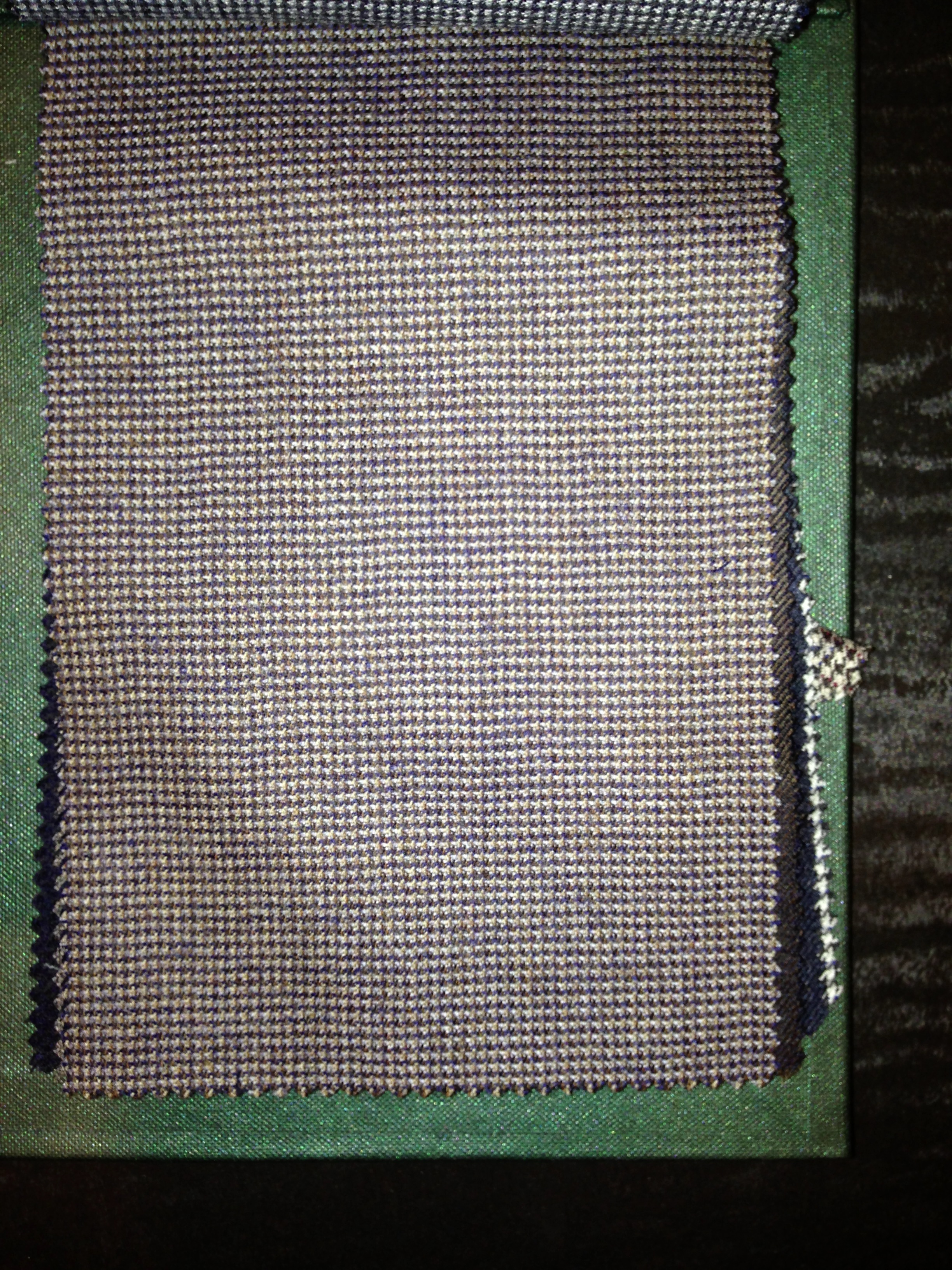 Amazing new sportscoat cloth from Dormeuil's Amadeus jacket collection in a fawn houndstooth.